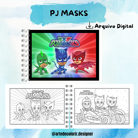 desenhos pj mask para colorir menino gato