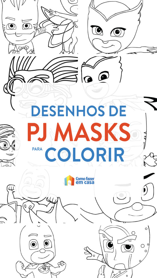 pj mask para colorir vs livros oficiais