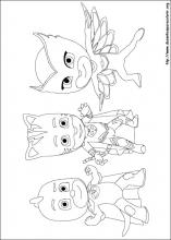 pj mask para colorir