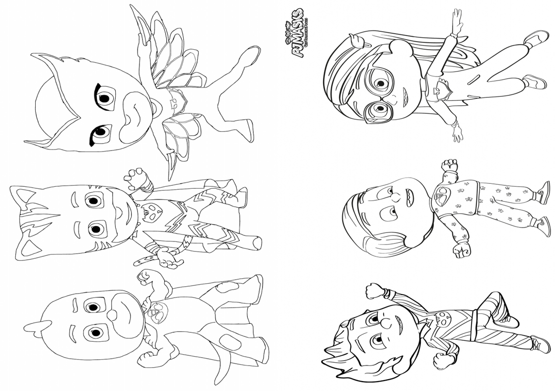 colorir personagens pj masks