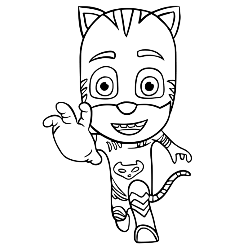 desenhos do menino gato para colorir