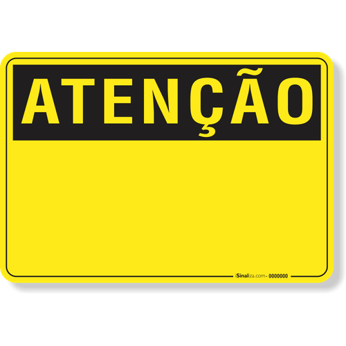 placa de advertência