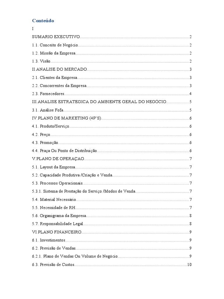 modelos de plano de negócio para o campo