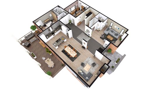 planta 3d casa