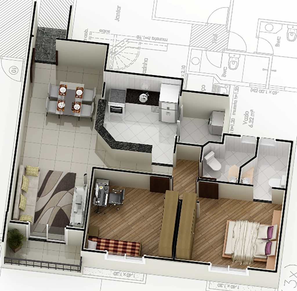 criar planta baixa 3d