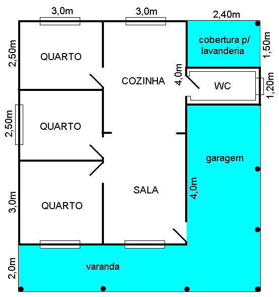 plantas de casas 3 quartos com suíte
