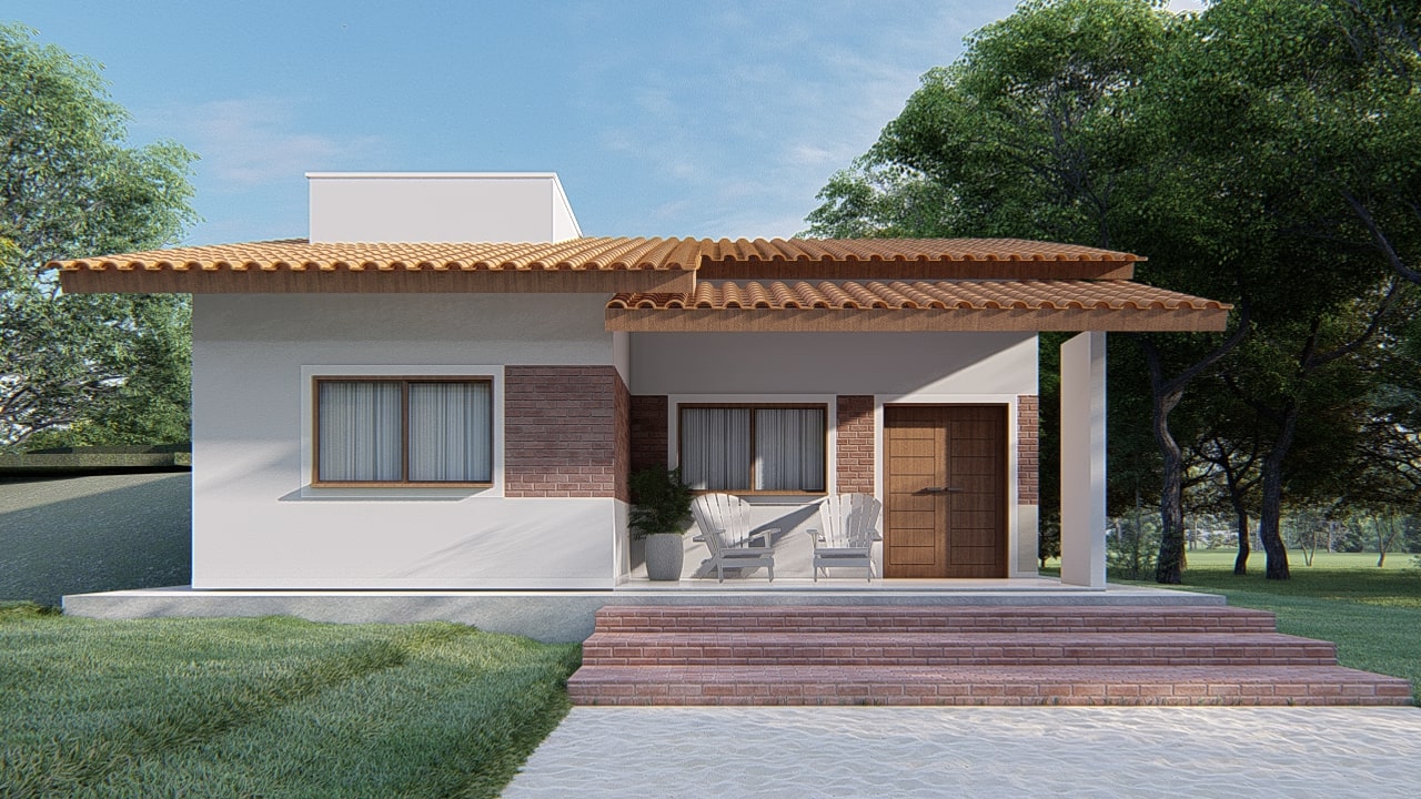 plantas de casas com piscina para chácara 4 quartos