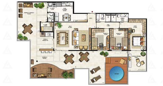 plantas de casas de campo com 4 quartos e orientação solar ideal