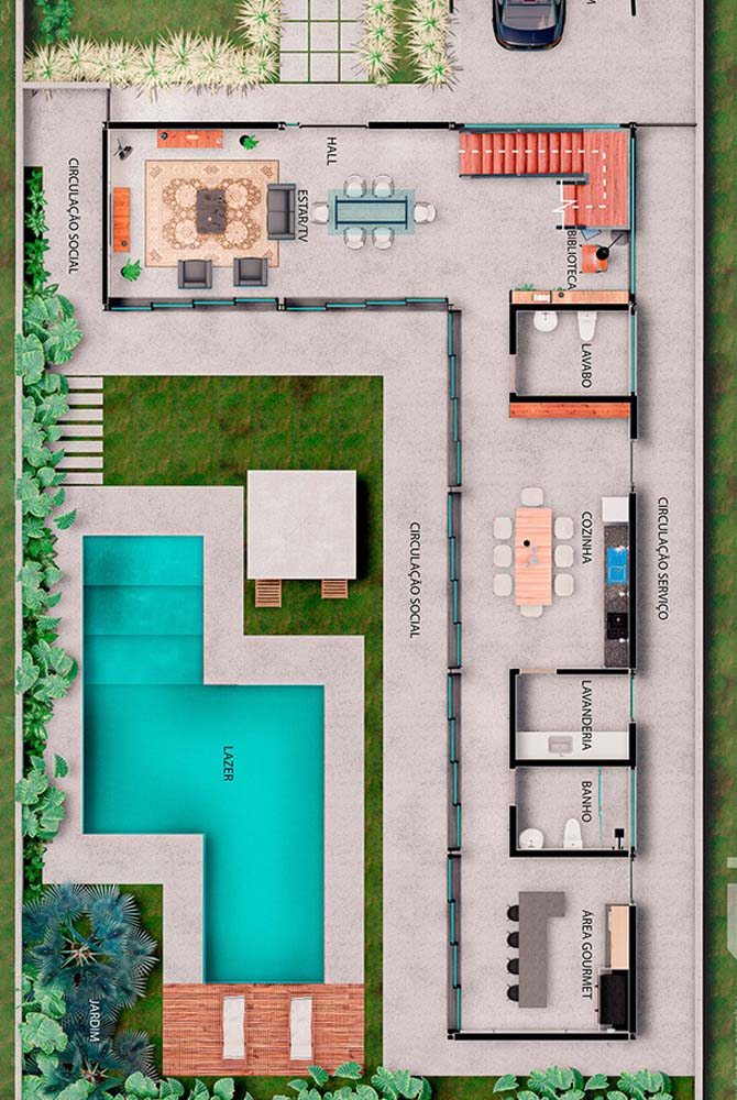 modelos de casas de campo com 4 quartos e economia de projeto