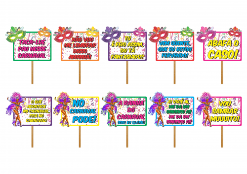 quanto custa fazer plaquinha de carnaval