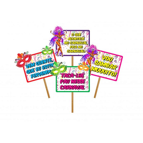 plaquinha de carnaval vs fantasia completa