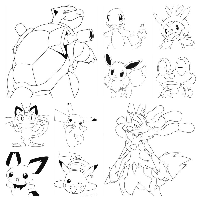 pokemon para colorir