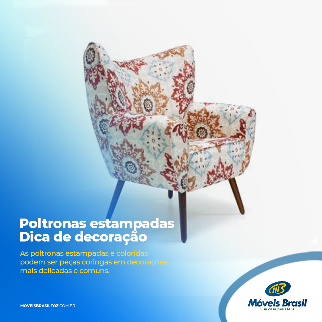 Poltrona Estampada: 7 Ideias de Combinação com Sofá Neutro