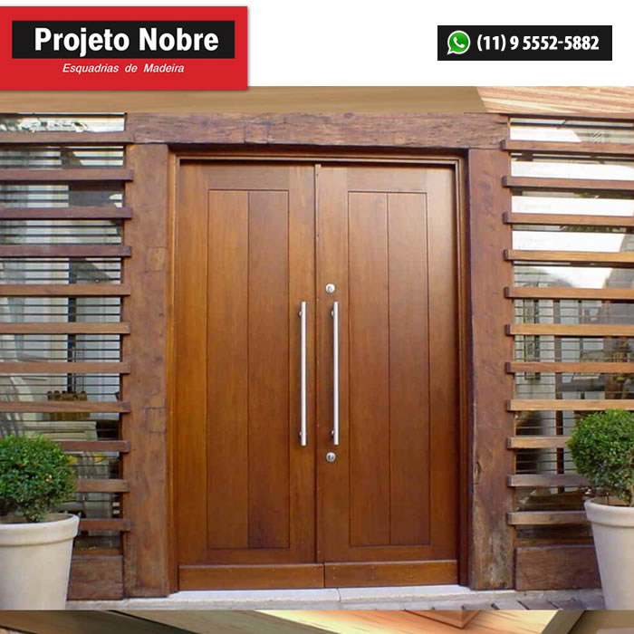 porta de madeira com design moderno