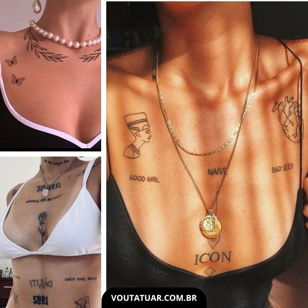 tatuagem peito feminina 5cm preço