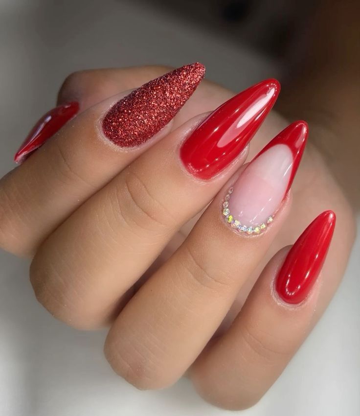 preço unha em gel vermelha decorada salão