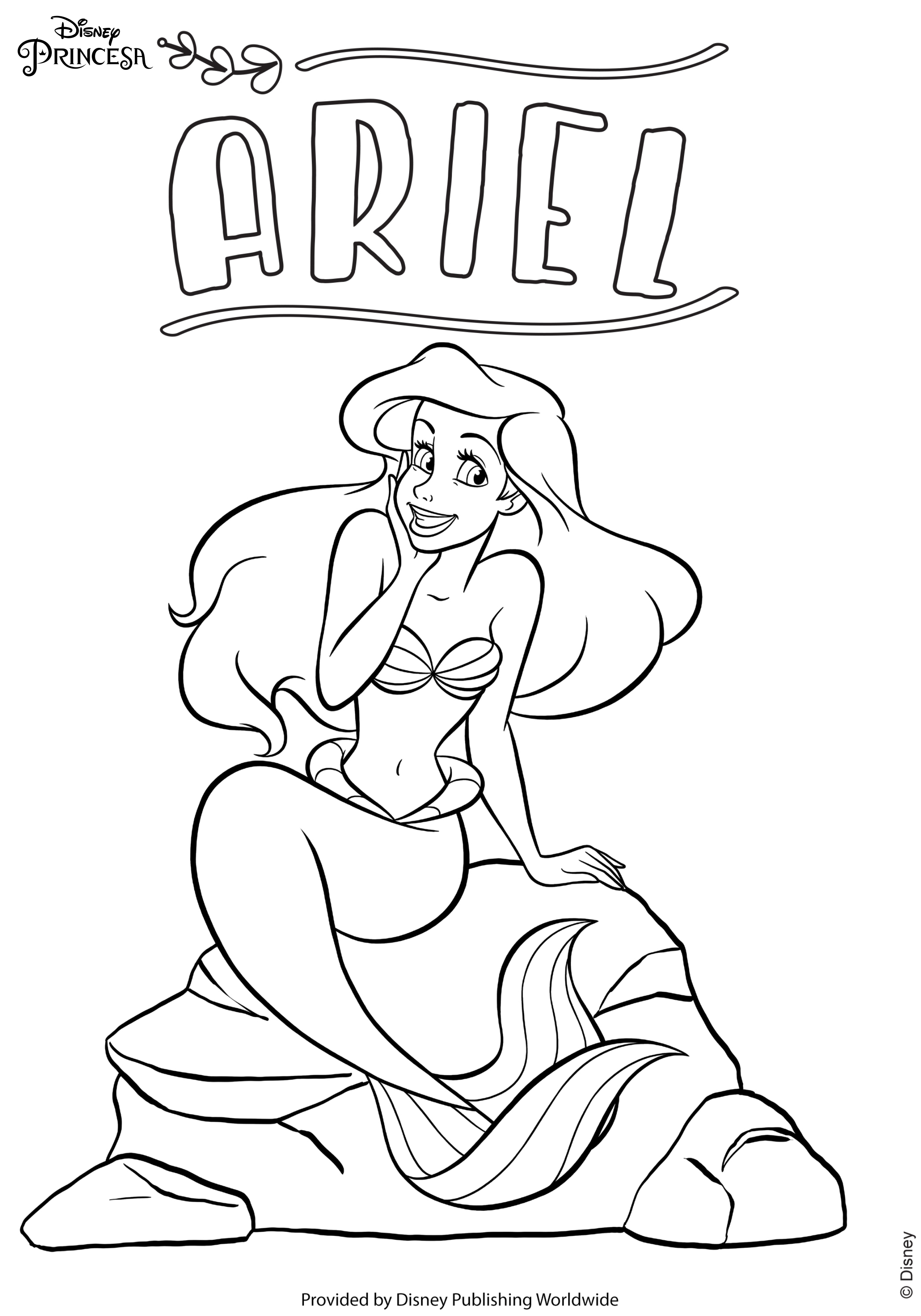 desenhos princesas disney para imprimir