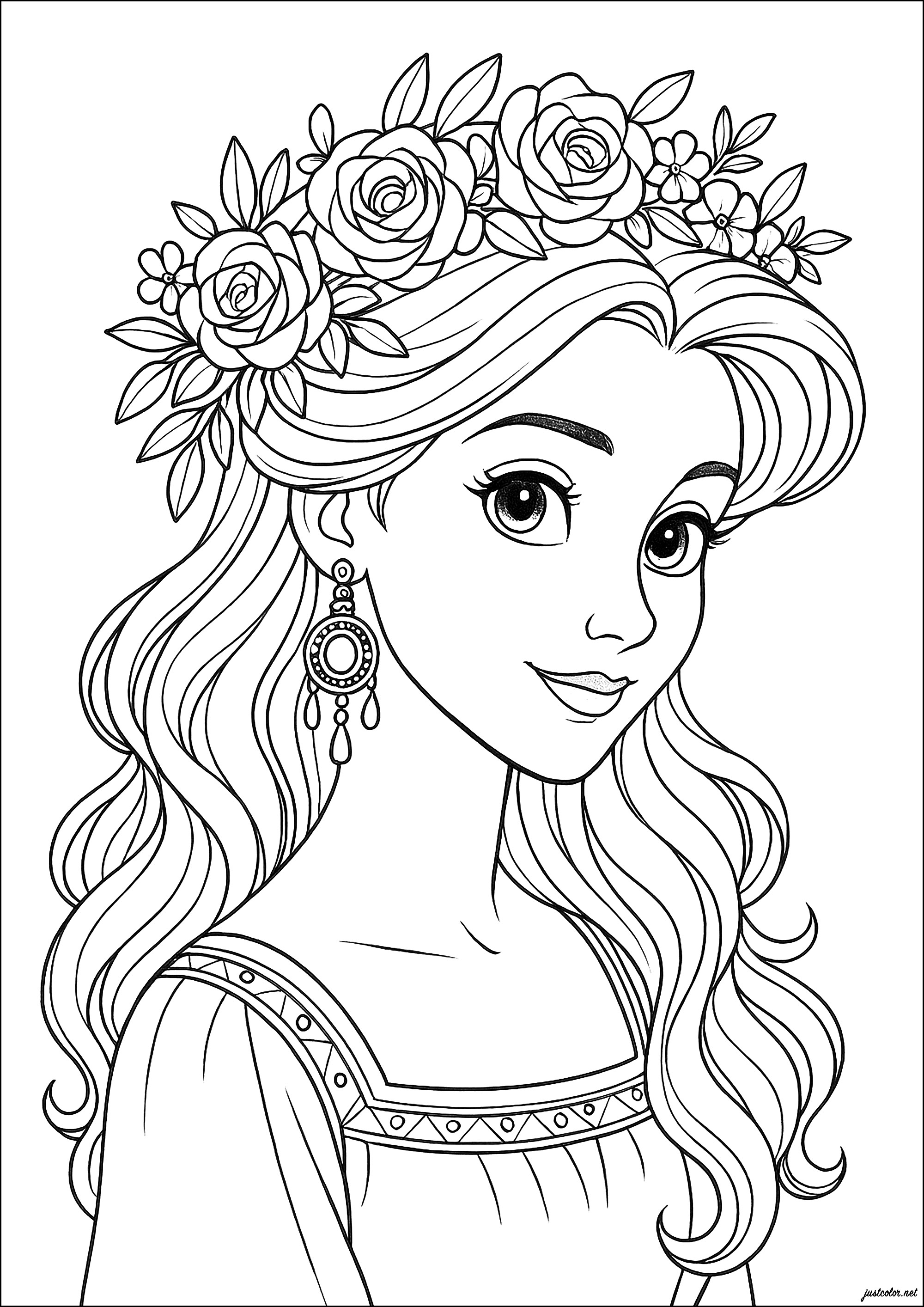 desenhos da Jasmine para colorir