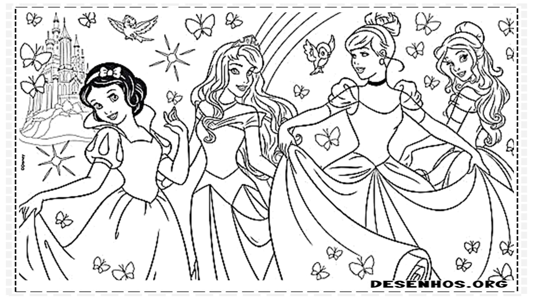 princesas disney para colorir online
