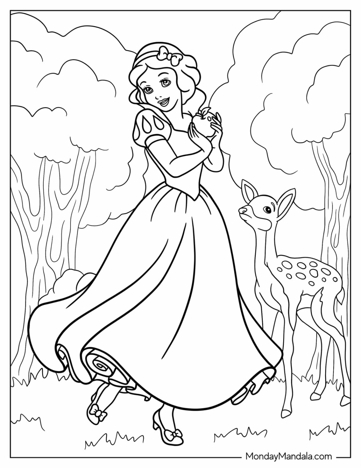 desenhos da Branca de Neve para colorir