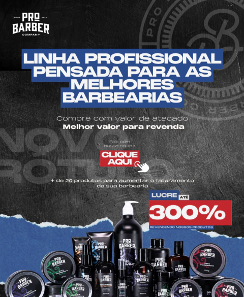 cosméticos masculinos para barbearia