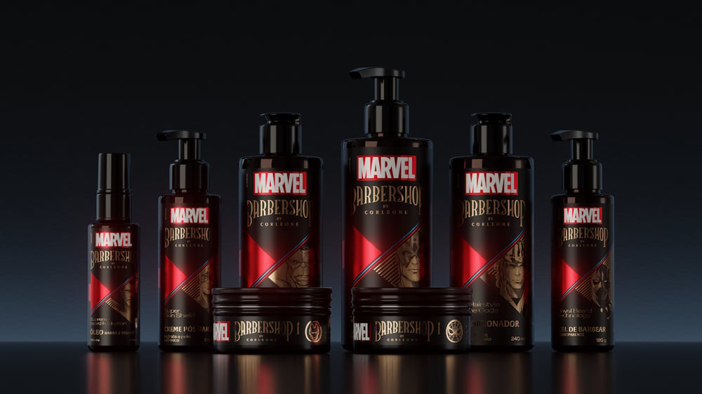 cosméticos masculinos para barbearia