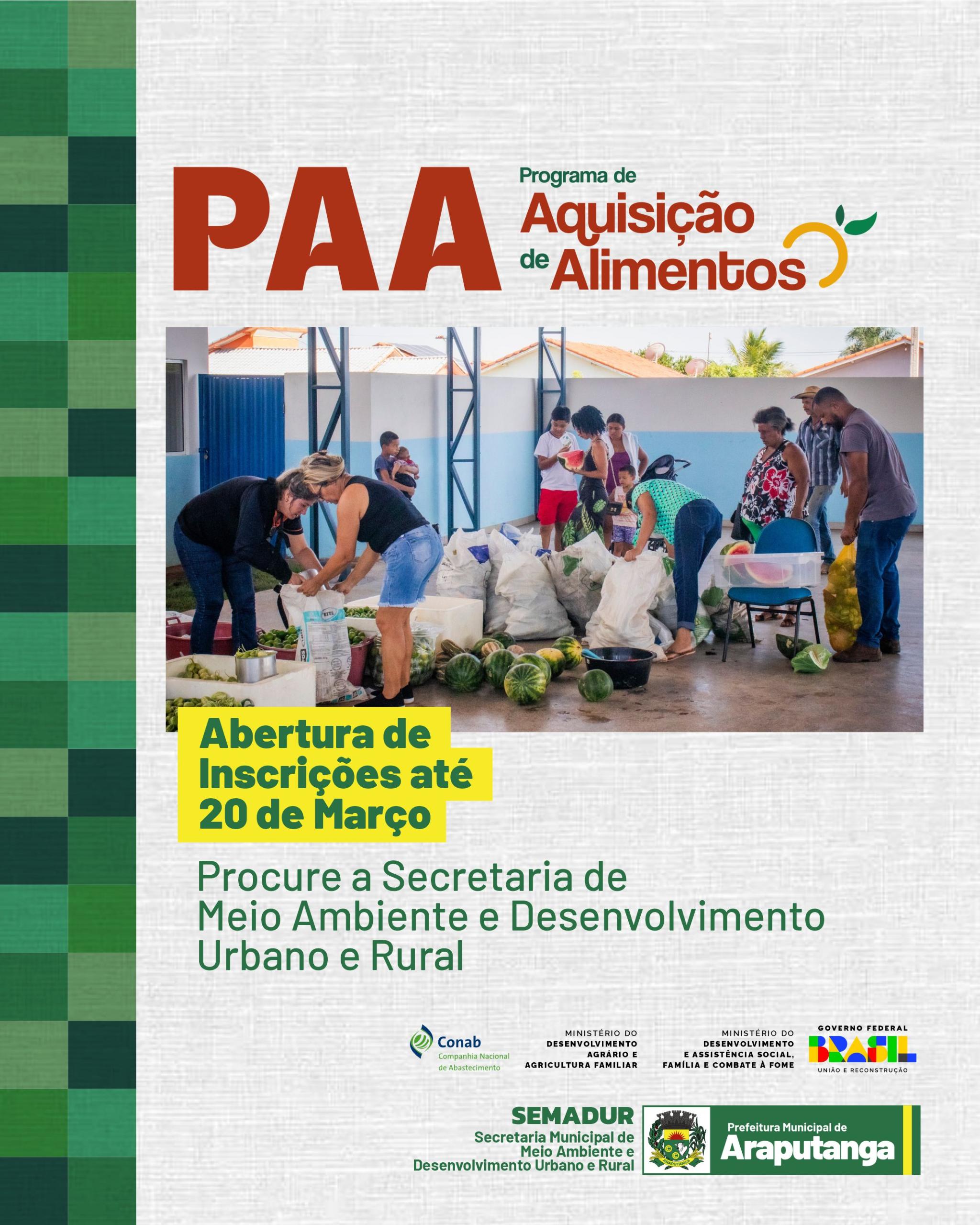 como funciona o Programa de Aquisição de Alimentos