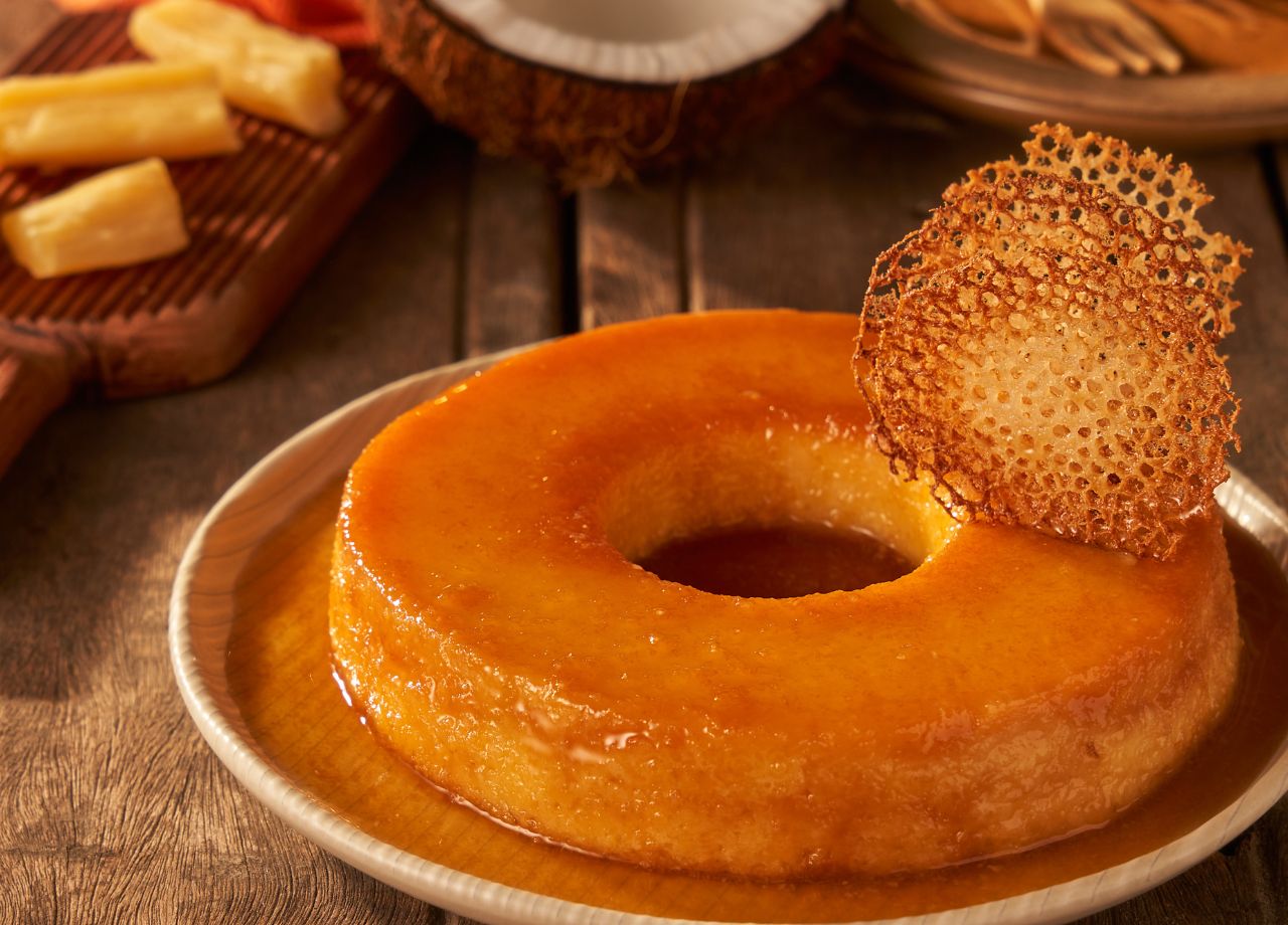 pudim de aipim cremoso