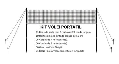 qual a altura da rede de vôlei