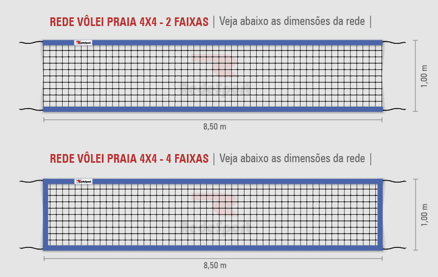 altura da rede para volei de praia