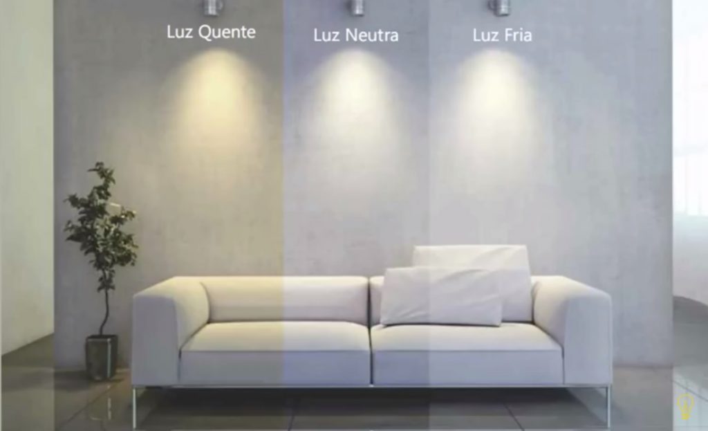 Qual a diferença entre luz fria e luz quente