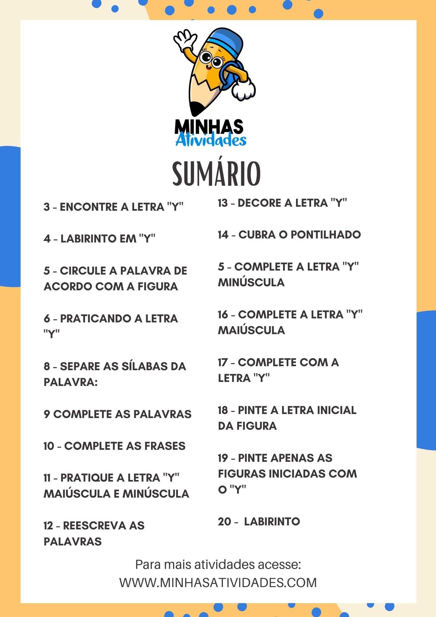 adjetivos com y para stop