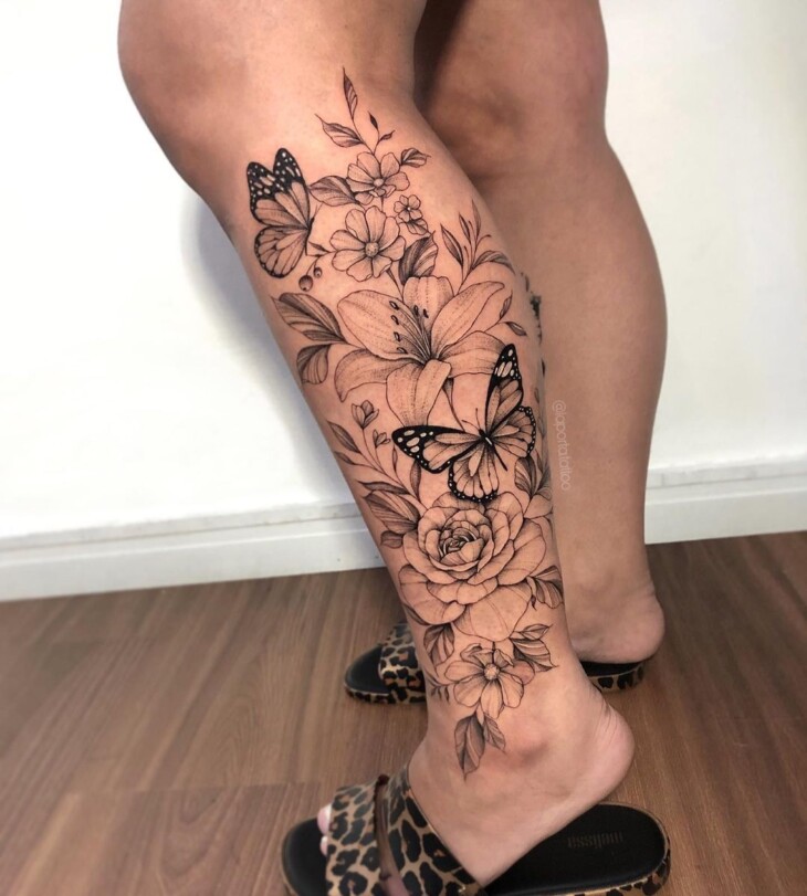 ideias tatuagem feminina perna pequena