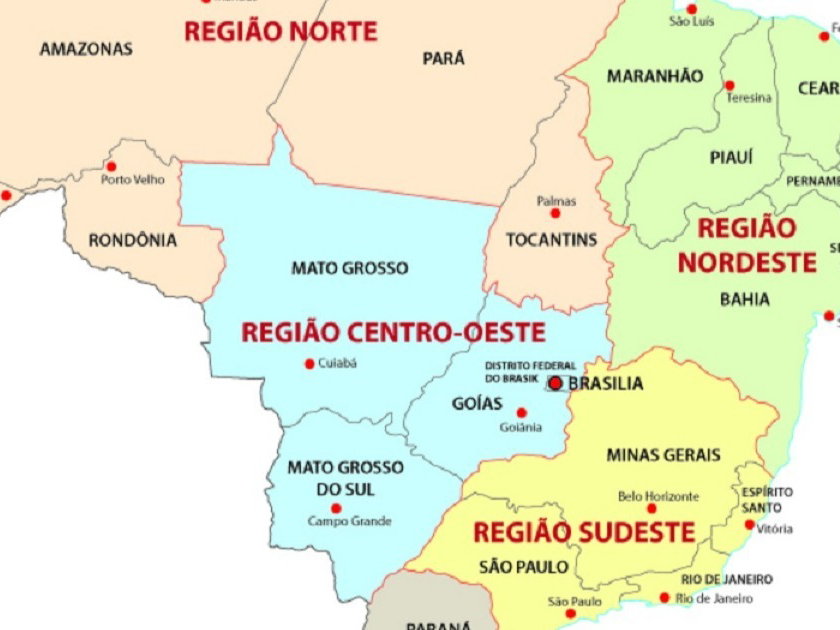 regiões dos estados com p