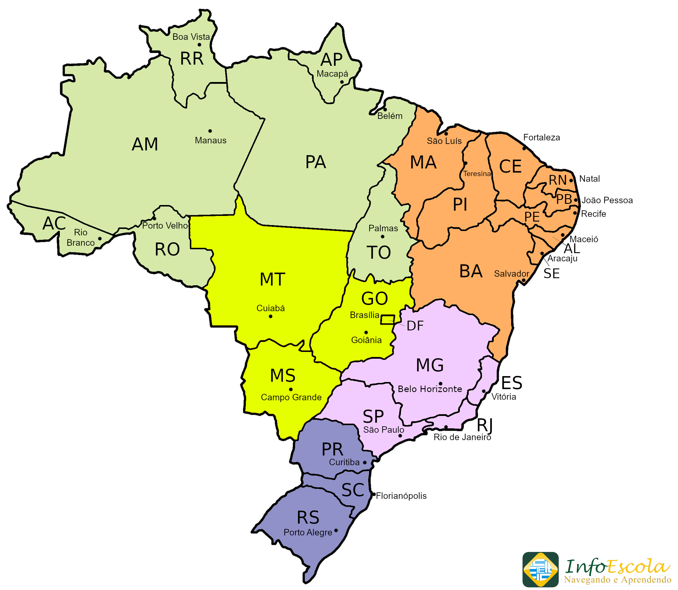 estados do brasil com a letra p