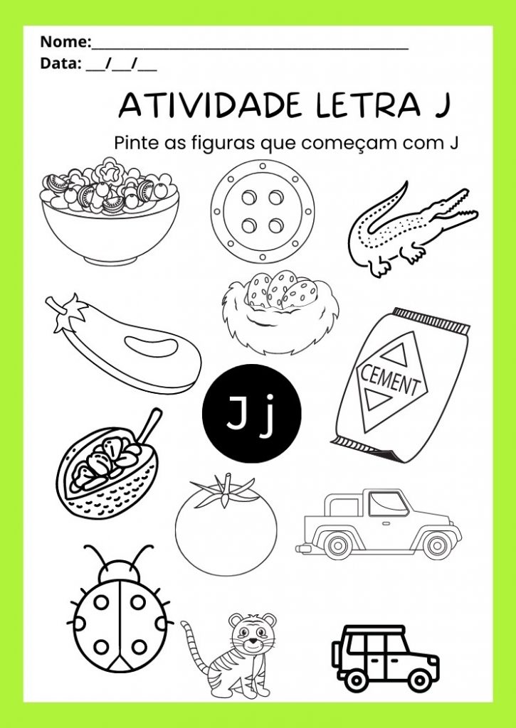 lista de palavras com j