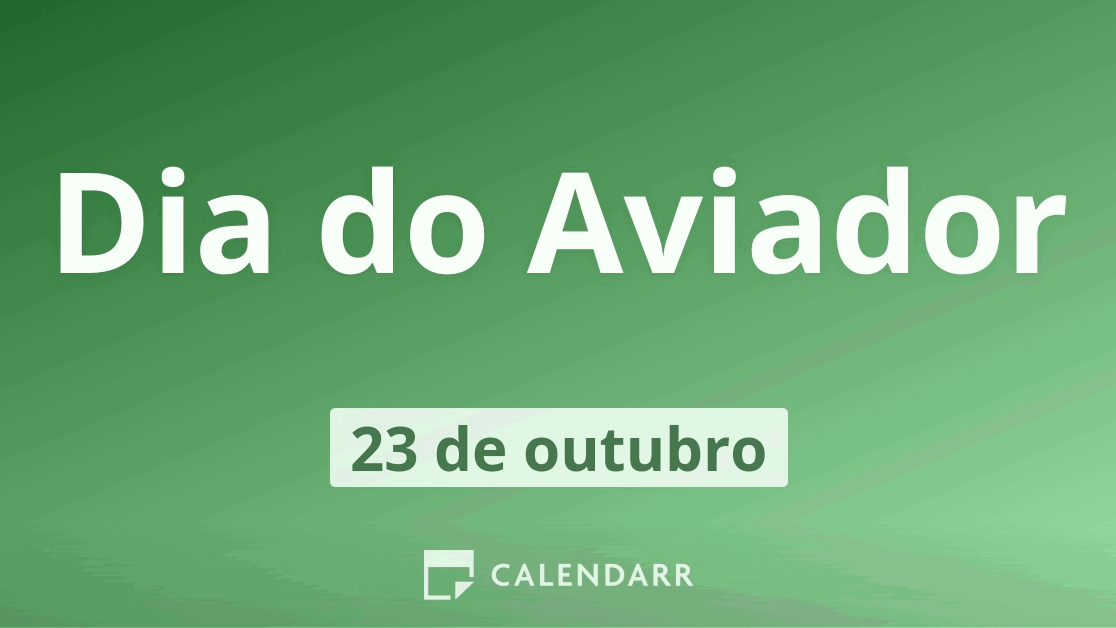 que dia é o dia do aviador