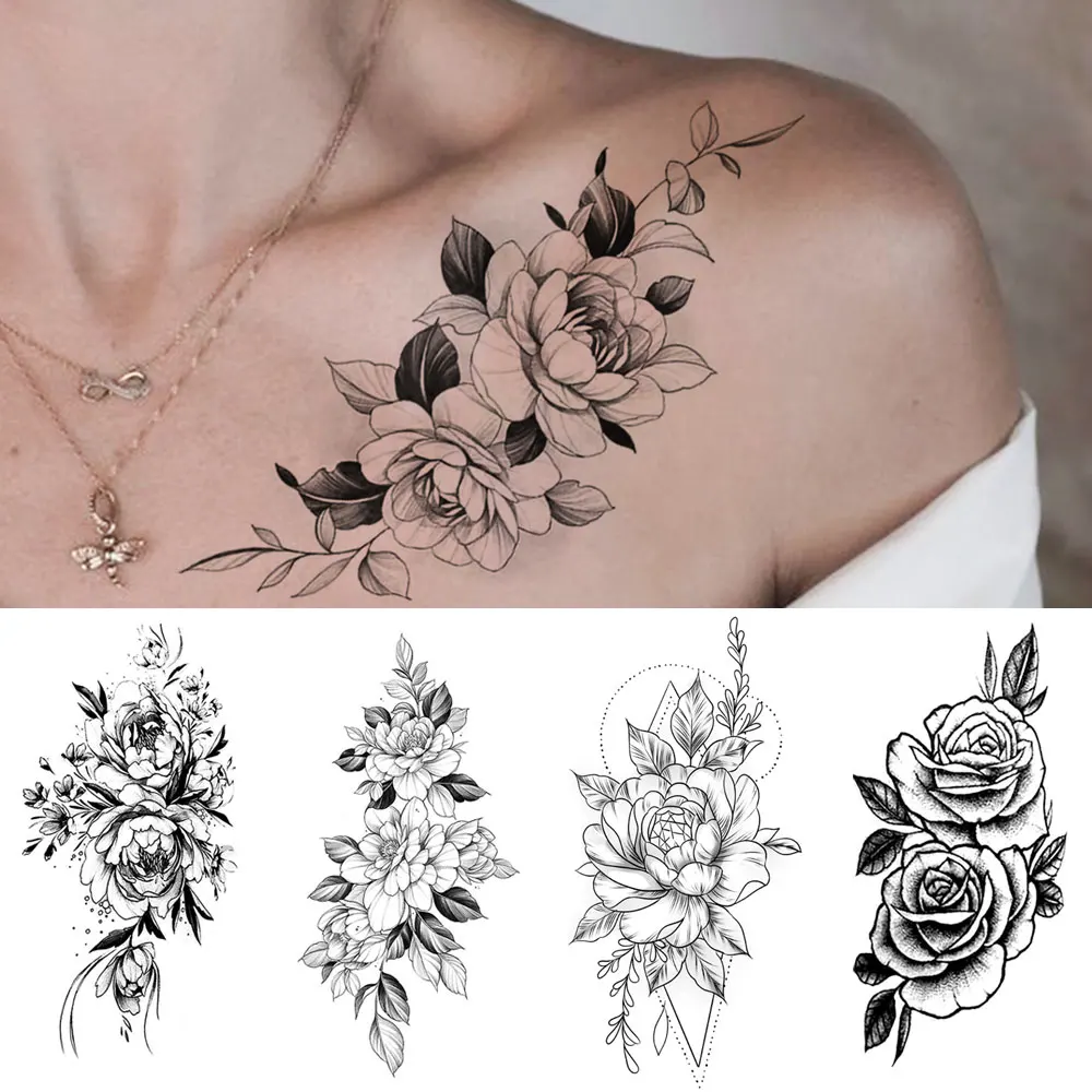tatuagem ramo de flor antebraço