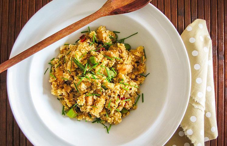 receita cuscuz marroquino rápido com legumes