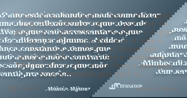 reflexao sobre o ano que esta acabando