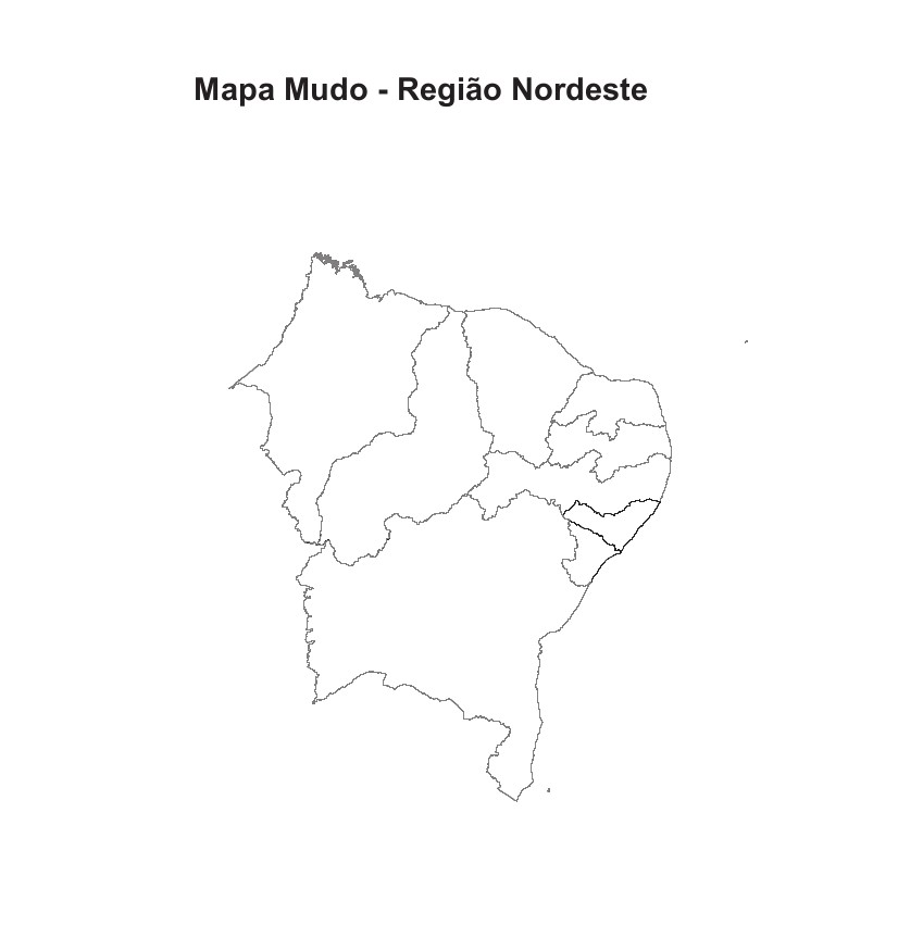 mapa politico do nordeste para atividades escolares