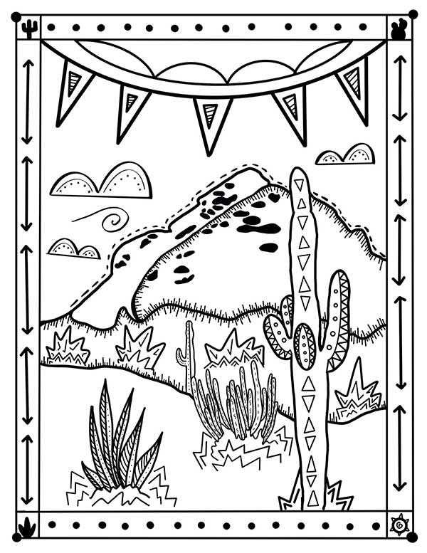 símbolos da caatinga para colorir