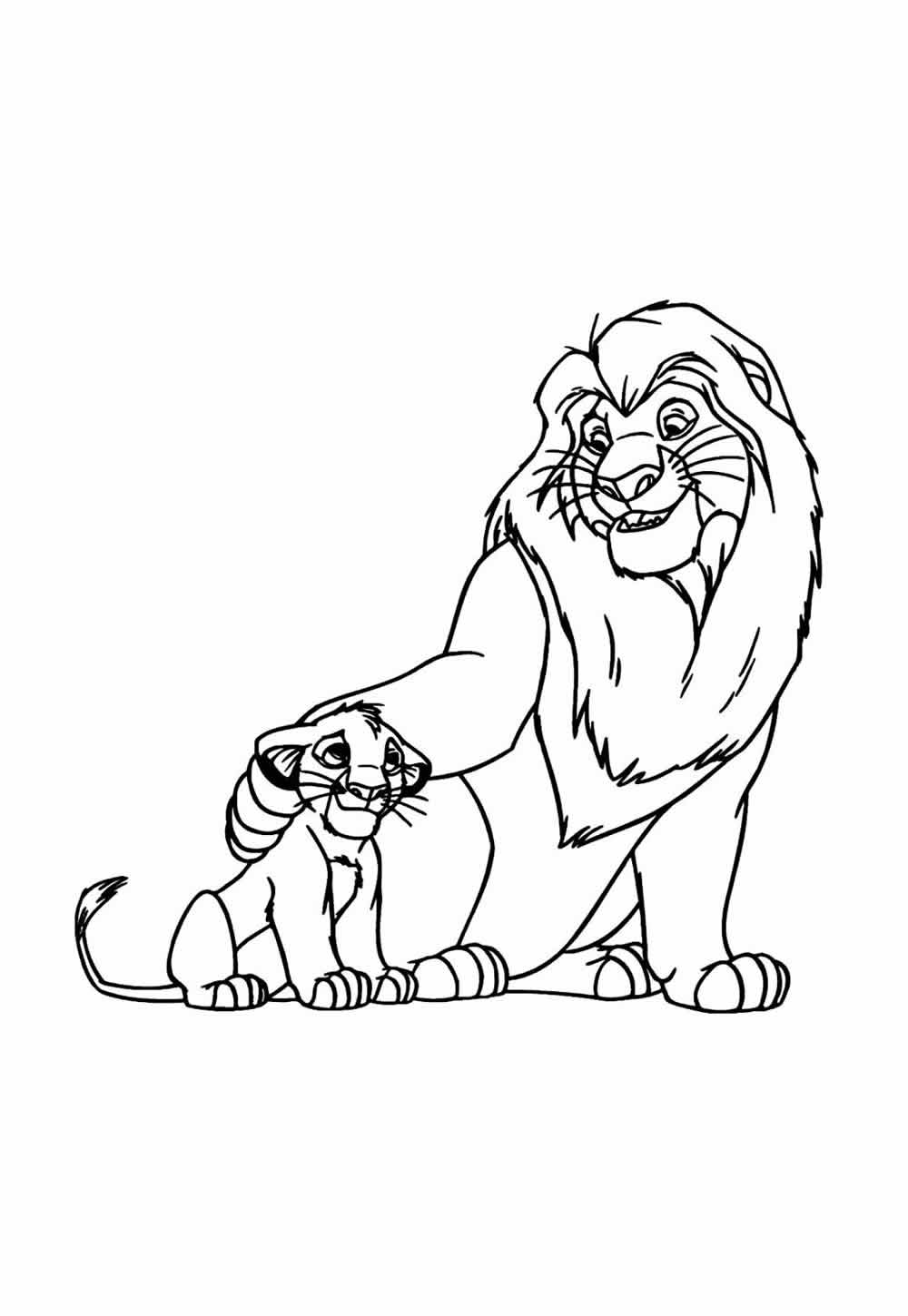 simba para colorir