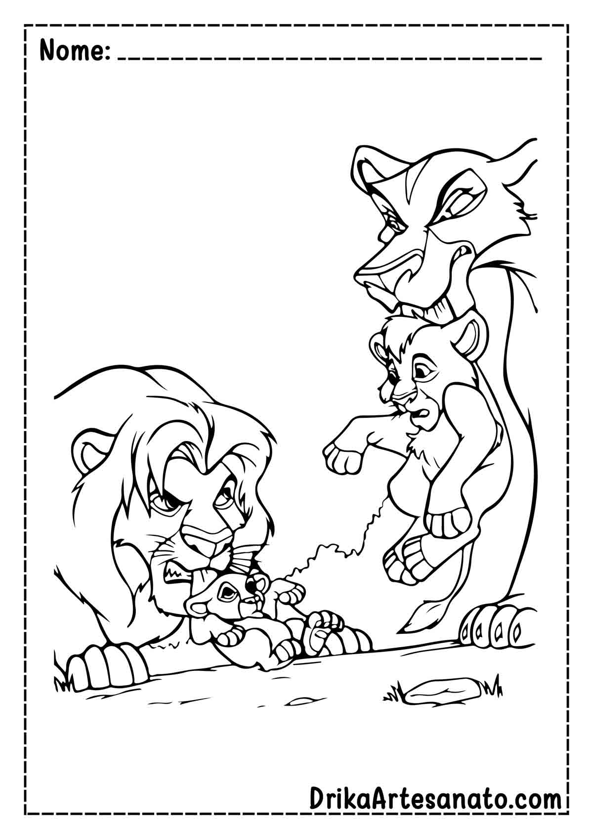 mufasa para colorir