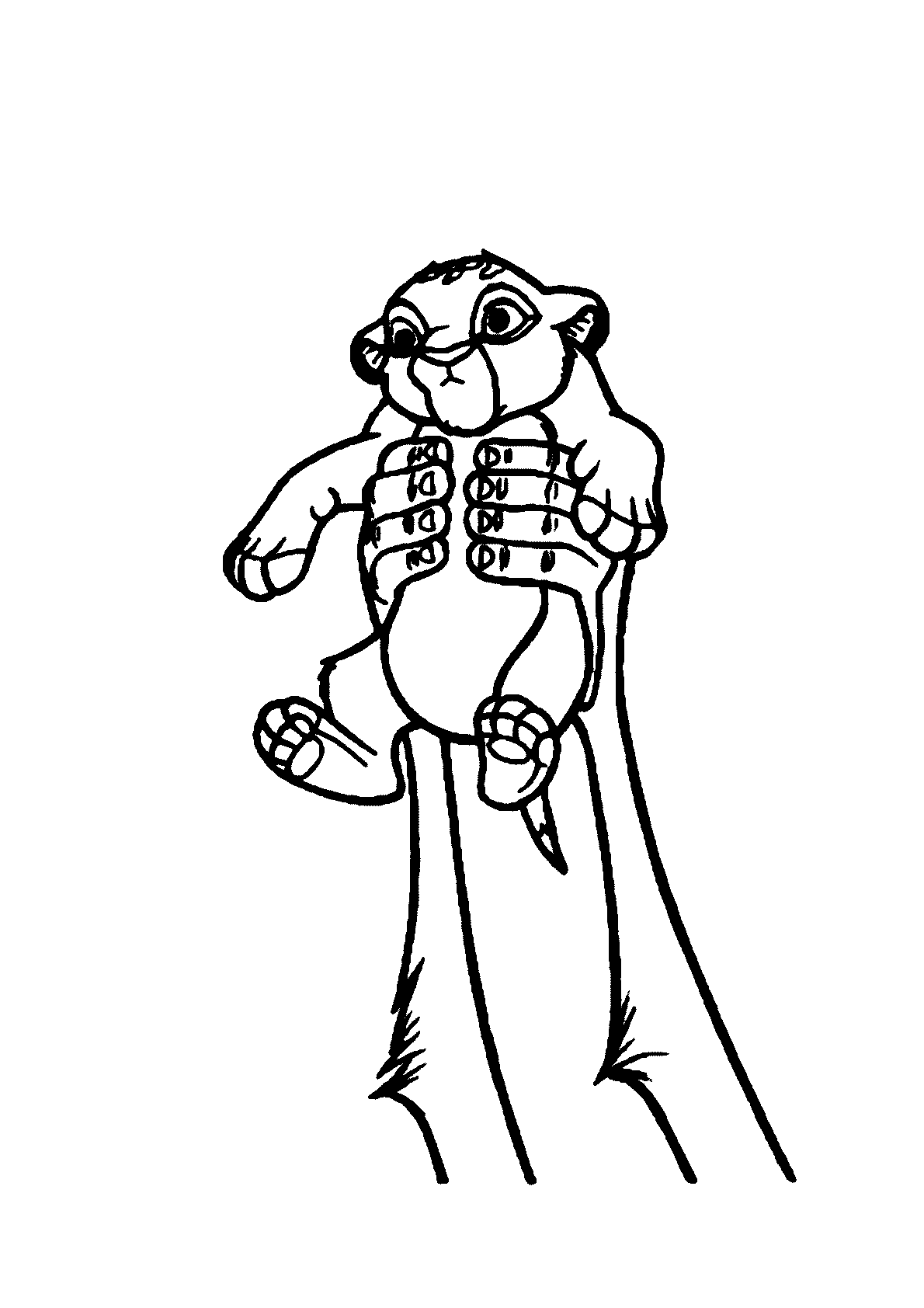 nala para colorir