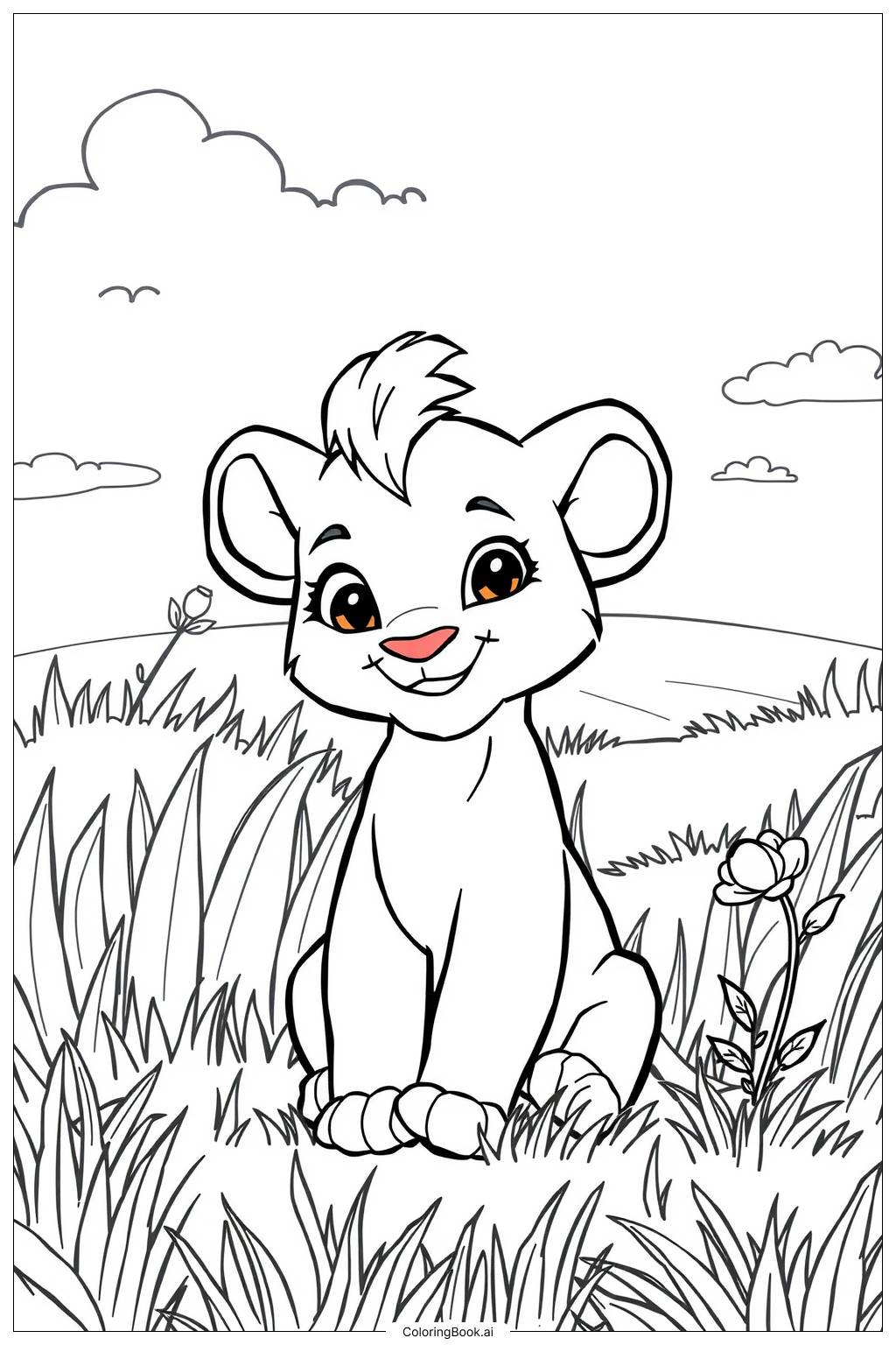 nala para colorir