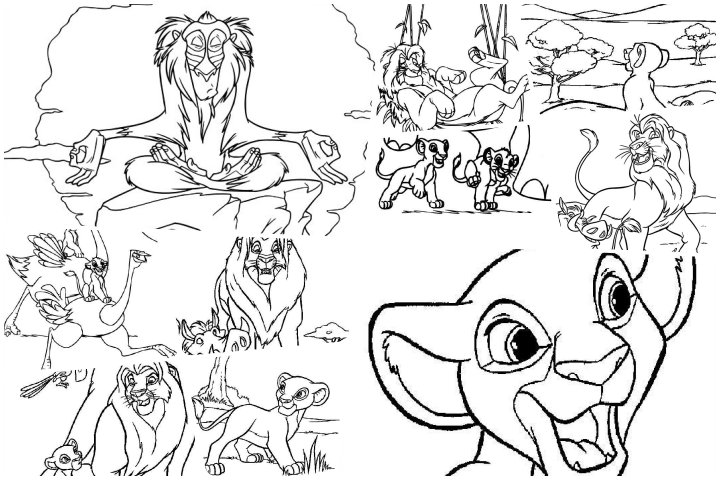 hienas do Rei Leão para colorir