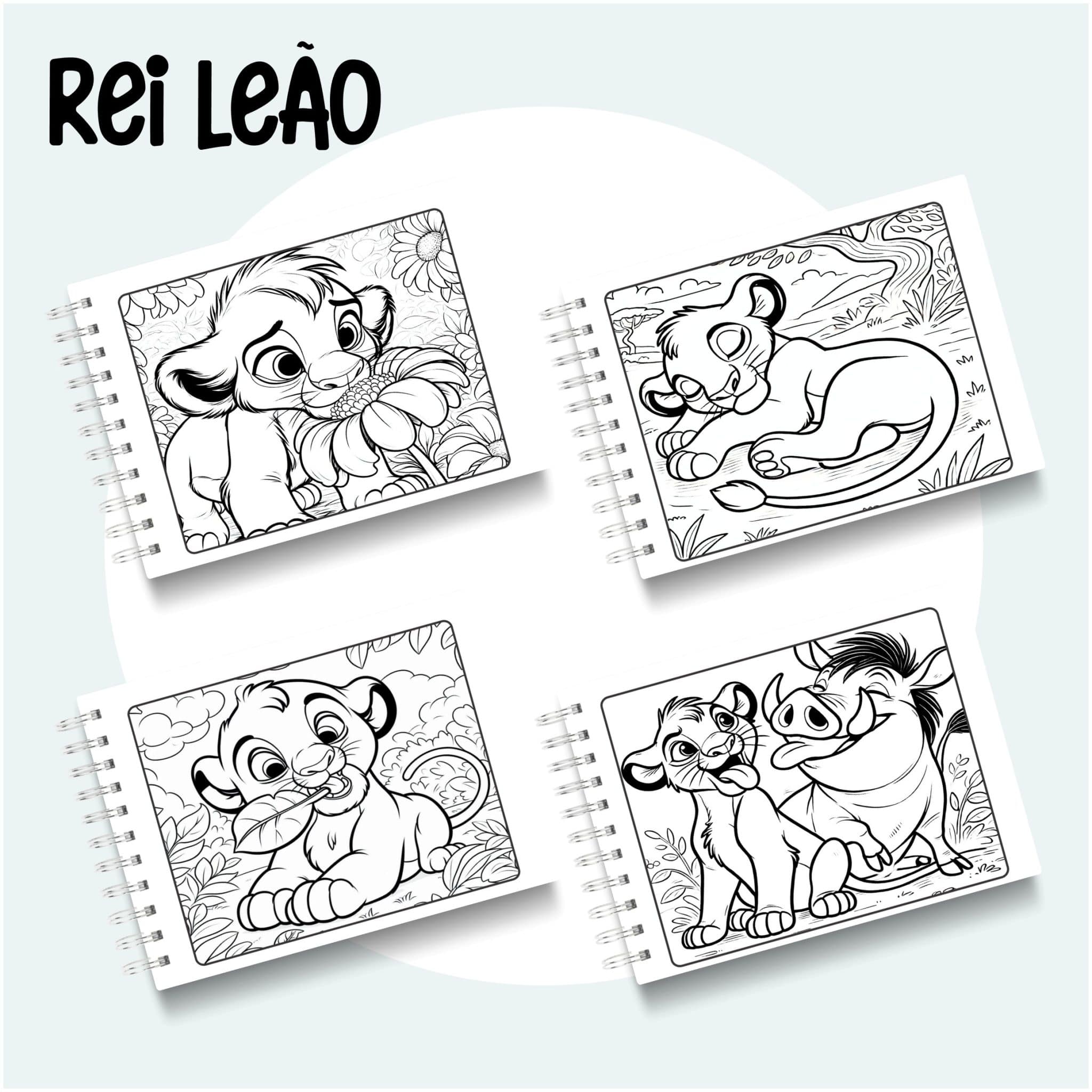 atividade infantil Rei Leão colorir