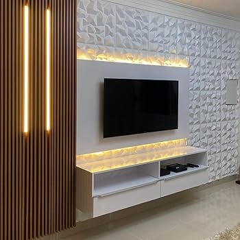 revestimento 3d tijolo sala