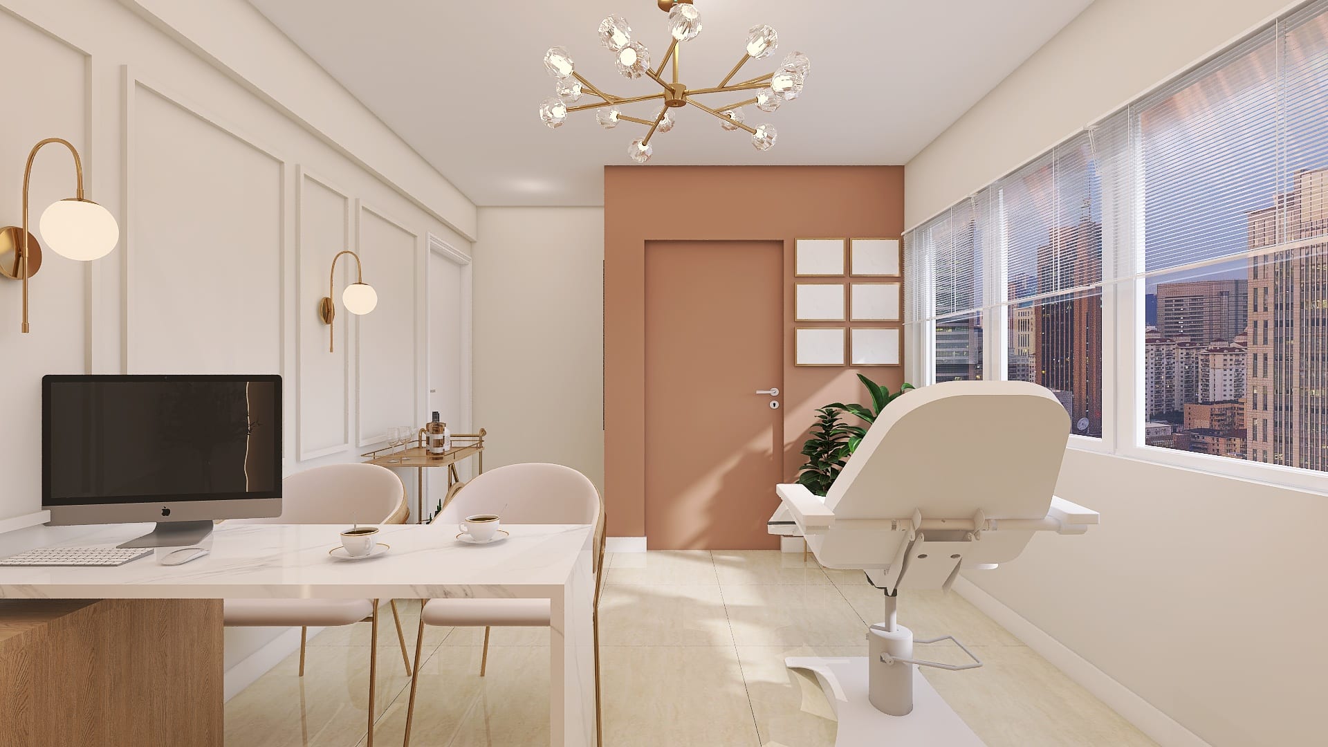 como decorar sala de estética pequena